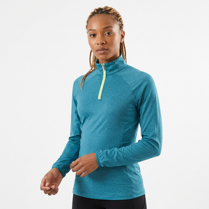 Maillot de cyclisme à manches longues pour femme, vert sarcelle, en polyester, respirant, anti-transpiration, séchage rapide, manches longues, pour activités de plein air - Product Image 4