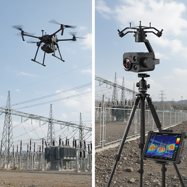4096*2160 Thermal Gimbal Wide Angle Drone Camera with 20mm Lens 180X Hybrid Zoom, 4K 30fps, 14 Palettes, UART & USB for UAV