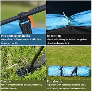 Customized Portable Single-Layer Automatic Pop-Up <b>Tent</b> 2-3/3-4 Person <b>Waterproof</b> Oxford Material for Outdoor Camping - Product Image 3