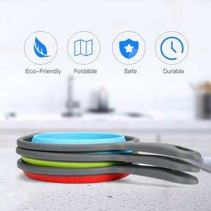 <span class=keywords><strong>Passoire</strong></span> pliable de cuisine, 1 pièce, avec poignée, <span class=keywords><strong>en</strong></span> <span class=keywords><strong>Silicone</strong></span> de qualité alimentaire, peu encombrant - Product Image 4