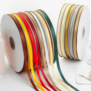 Mafolen Factory Wholesale Luxury Gift Wrapping 196 Colors 3-100mm Polyester Plain Silk Satin Ribbon Roll