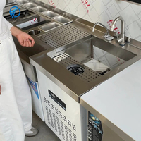 Comptoir de bar commercial durable pour boissons, cocktails, fêtes et services de traiteur