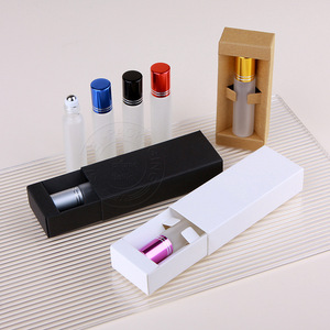 Flacon Roll-on Rond avec Bouchon à Vis en Verre Dépoli Transparent pour Emballage Cosmétique, Sérigraphie, Vente Chaude, 10ml Marron - Product Image 4
