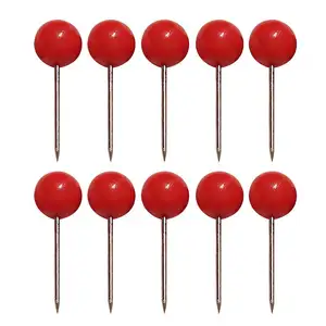 Kim Loại Đỏ Pushpins Vẽ Giấy Thumbmack Tùy Chỉnh Văn Phòng <span class=keywords><strong>Pins</strong></span> Nhựa Vòng Head Bản Đồ <span class=keywords><strong>Pins</strong></span> Đẩy <span class=keywords><strong>Pins</strong></span> Bóng Đinh Bấm - Product Image 4