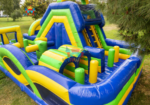 Château gonflable en PVC durable en gros avec toboggan aquatique et sec pour enfants, utilisation en extérieur, jardin, parc de trampoline - Product Image 2