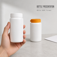 Flacon HDPET de 160 ml avec bouchon inviolable et pulvérisateur à pompe, pour vitamines, suppléments, capsules et comprimés, emballage personnalisé en couleur