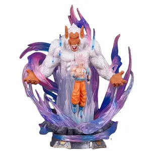 32CM de altura GK figura de animación gran mono Goku autocuidado figura de acción luminosa extrema