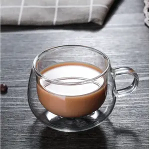 Exquisite Style Double Wall Glass Coffee Cup