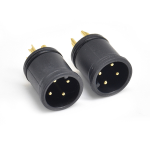 ขั้วต่อวงกลมแบบตัวผู้ M12-A 4 ขา ชุบทองคุณภาพสูง แกนยางกันน้ำ IP67 สำหรับเซ็นเซอร์ - Product Image 2