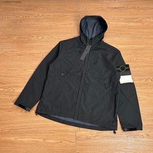 Veste zippée décontractée tendance en coton 100% effet vieilli, coupe oversize, style streetwear et sport, pour homme, vente en gros usine - Product Image 3
