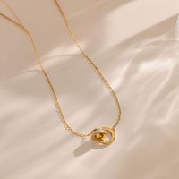 Juego de Joyería de Acero Inoxidable de Lujo con Números Romanos, Zirconia, Colgante de Doble Círculo, Aretes, Pulsera y Collar de Moda