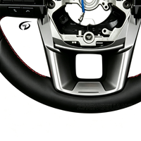 Volant en cuir avec surpiqûres rouges GR, compatible avec Hilux Fortuner LC79. Peut être personnalisé
