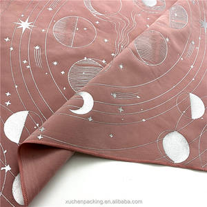 22 "x 22" पूर्ण मुद्रित मोटे मखमल कपड़े के साथ वेदी कपड़े ट्रिपल मून पेंटग्राम टैट कपड़े - Product Image 4