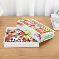 Jeu de puzzle en carton personnalisé avec logo, 100 pièces, design éducatif DIY, dessin animé, pour enfants
