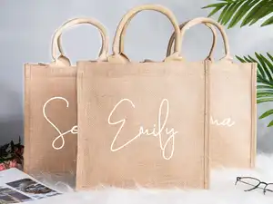 Produttori personalizzati Shopping di generi alimentari naturali borse di iuta borse da spiaggia borsa di tela di iuta di iuta borsa di tela vuota