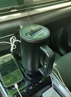 Gobelet isotherme personnalisé OEM/ODM avec poignée et paille rabattable, vente en gros, en acier inoxydable à double paroi, tasse de voyage isolée sous vide