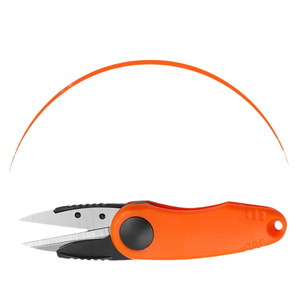 Ciseaux pliants pour couper la ligne de pêche, ciseaux portables en acier inoxydable pour matériel de pêche, bleu, jaune, Orange - Product Image 5