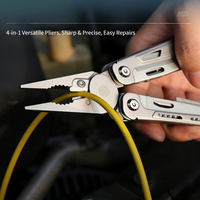 Pince multifonction 16 en 1 en acier inoxydable, pliable, pour la survie, l'EDC, le camping, la coupe de fil, outil industriel