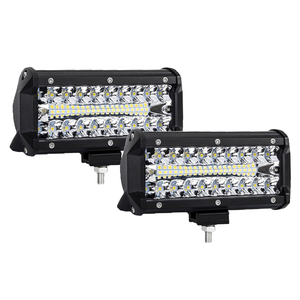 Barre lumineuse LED 7 pouces 120W blanc naturel 12-24V pour tout-terrain, feux de travail combinés antibrouillard, de conduite et de projecteur - Product Image 1