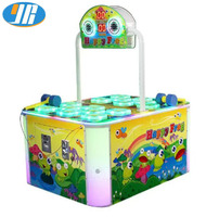 Machine de jeu d'arcade Whack-a-Mole miniature pour enfants, à monnayeur, avec marteau de dessin animé et système de rédemption de tickets