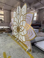 Toile de fond de mariage en arc de lotus Simple Style indien PVC décorer pour mur de décoration de scène de douche de bébé