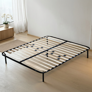 Base de Cama King Size California de Metal Sólido Soldado con Láminas de Madera Acolchadas, Base de Colchón Silenciosa para Familias - Product Image 4