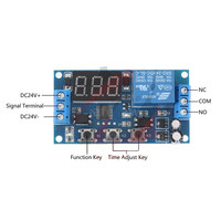 Module de relais de temporisation de cycle réglable avec affichage numérique LED 12V 24V DC, relais de temporisation de déclenchement de circuit automatique