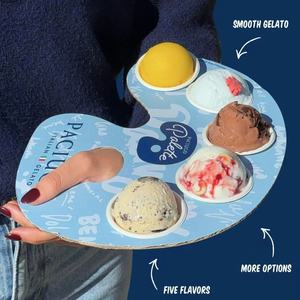 Mini vassoio di carta gelato cono croccante cono palla gelato carta carta usa e getta tavolo da disegno vassoio a prova di gocciolamento - Product Image 3
