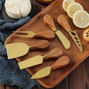 Premium Wooden Handle Stainless Steel Mini <b>Cheese</b> <b>Knife</b> Slicer <b>Set</b> Charcuterie Board Dishwasher Safe <b>Cheese</b> Cutter Fork - Product Image 2