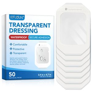 SEFUDUN Apósito Transparente de PU de 3.9" x 4.7" para Heridas, Venda Adhesiva Médica Impermeable para Cuidado Post-Tatuaje y Tratamiento de Heridas - Product Image 1