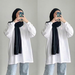 เสื้อเบลาส์และเชิ้ตแขนยาวทรงบอลลูนผ้าฝ้ายพรีเมียมสำหรับผู้หญิง สวมใส่สบาย ระบายอากาศได้ดี ทรงหลวม - Product Image 1