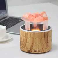 Veilleuse 3D aromathérapie diffuseur flamme humidificateur d'air sel pierre cadeaux créatifs