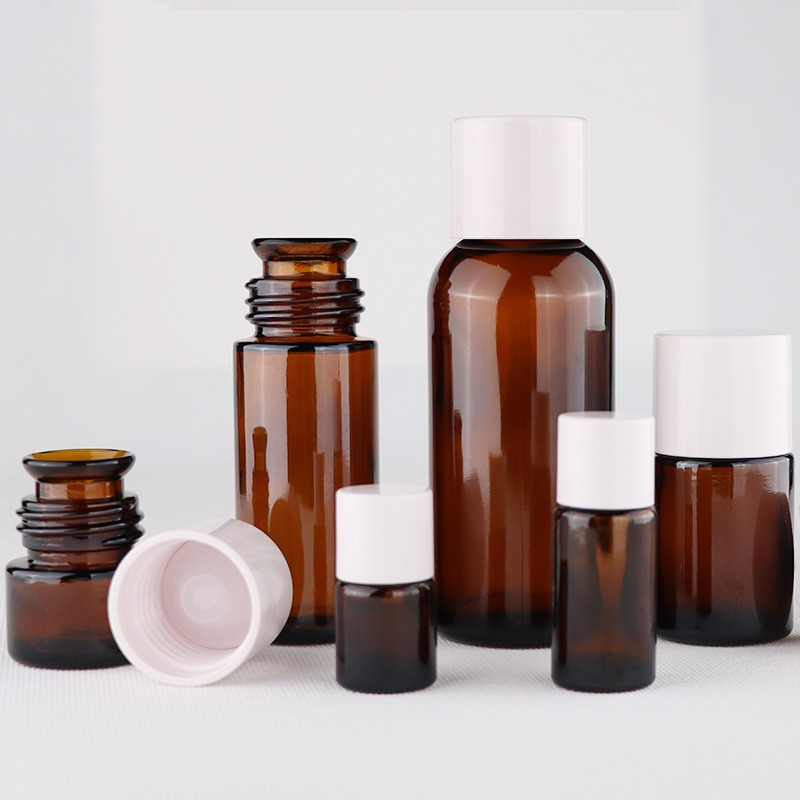 REAGENT BOTTLES - WIDE MOUTH AMBER COLORED, BOROSILICATE GLASS Autoclavable Screw Cap - View #5