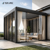 Pergola de jardin extérieure en aluminium à toit à lames orientables, personnalisée pour les détaillants d'extérieur, patio de villa, pergola d'ombrage résistante aux UV