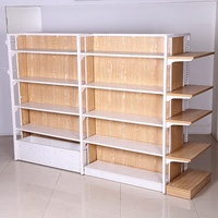 Design moderne chinois produits célèbres en acier et bois supermarché magasin de détail boutique présentoirs