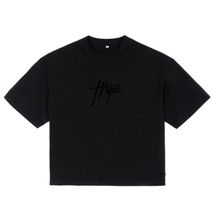 Camiseta recortada de Algodón 100% con logotipo personalizado para hombre - Product Image 2