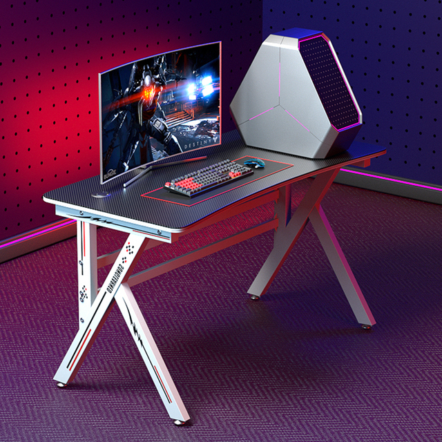 Pc Black Desktop Gaming Desk k Shaped Office E-sports Table Gaming Desk