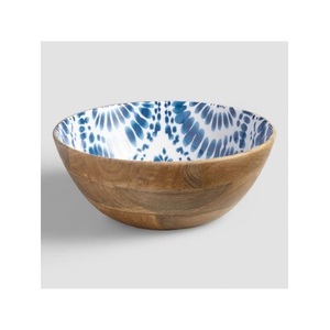 New Arrival Design Round Shape Wooden Bowl <b>Brown</b> Color Finished Wooden Polished Decorative Serving Bowl & Server - Product Image 6