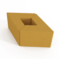 Combinaison libre en forme de V Plancher Mobilier commercial Sièges Pouf Bureau Repos Ottoman