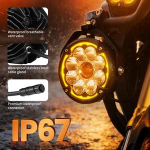 Kit de Luces Auxiliares LED de 20000LM, 9-30V, 5 Pulgadas, Ámbar, DRL, IP67, 120w, Foco Antiniebla para Motocicleta, Luz Estroboscópica para 1250gs ADV Téné<span class=keywords><strong>r</strong></span>é 700 MT07 - Product Image 5