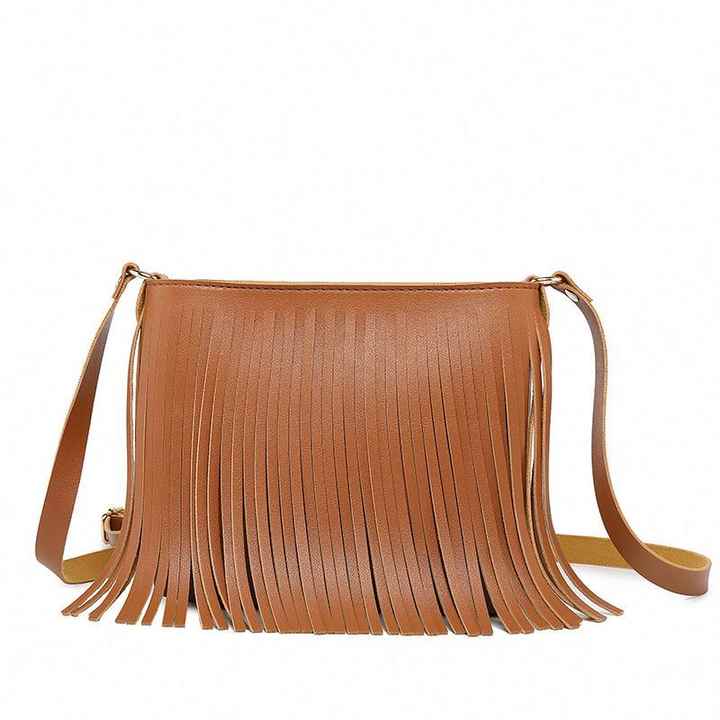 Wholesale cheap crossbody shoulder bags with tassel alibaba online shopping purses and handbags 2025 trending