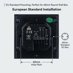Fabricant chinois – Thermostat intelligent WiFi Tuya pour chauffage au sol, commande vocale, programmation hebdomadaire 5+1+1, idéal pour cuisine et hôtel – OEM/ODM à prix compétitif - Product Image 4