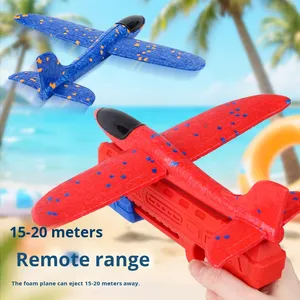 Set di giocattoli per esterni-pistola lanciaaerei-aereo in schiuma per bambini modello di pistola portatile per tiro e giocattoli volanti - Product Image 3