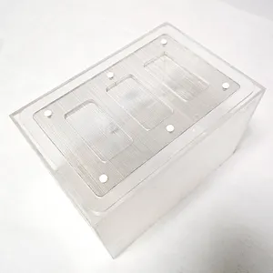 Custom Transparent Acrylic Reptile Lizard Terrarium Cage Ant Feeding Box With Mesh Grid Lid For Sale