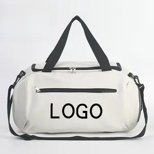 حقيبة لياقة بدنية مطبوع عليها شعار مخصص حقيبة كتف كرة سلة رياضية للسفر حقيبة يوجا بسعة كبيرة للنساء