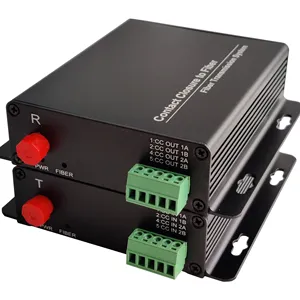 2 channel Contact Closure To Fiber optical converter TTL and dry Contact Closure