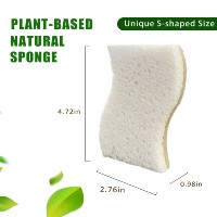 Éponge de cuisine rectangulaire écologique en fibres de coco naturelles et pâte de cellulose de bois, biodégradable, double face, tendance, en vrac