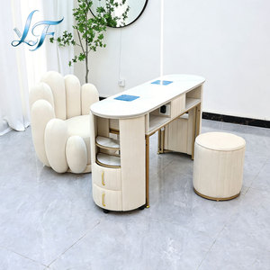 Mesas de Manicura de Lujo para Salón de Uñas, <span class=keywords><strong>Mesa</strong></span> de Arte de Uñas Moderna y Personalizada con Colector de Polvo - Product Image 5