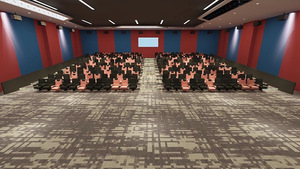 Tapis d'usine étoile mur à mur <span class=keywords><strong>cinéma</strong></span> moderne coloré théâtre tache et résistant au feu coupe Pile Nylon imprimé tapis - Product Image 5