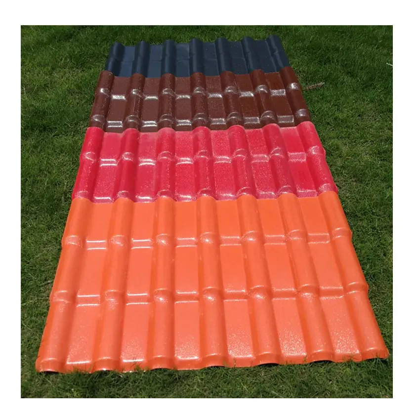 Synthetic Resin upgrade tile roof material for big span building with color coated ASA